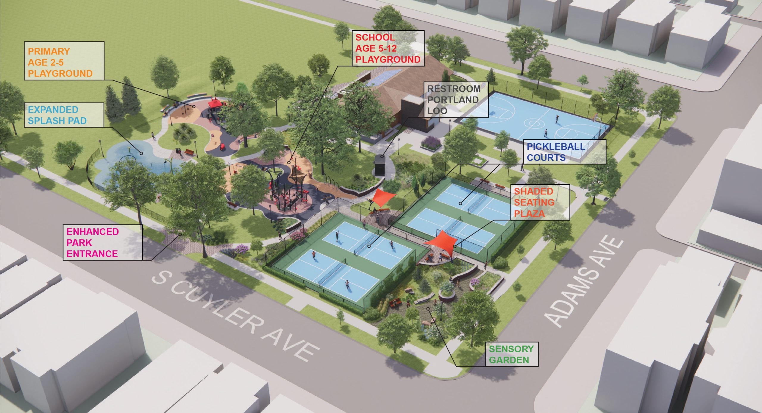 Construction starts on Longfellow Park, including new pickle ball courts